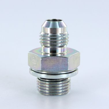 Buy 6-6F4OMXS Parker Male Straight Adapter 3/8 JIC X G3/8 BSPP Steel 6-6F4OMXS Parker # 6 Male JIC by 3/8 Male BSPP (Captive O-ring Groove) - Straight