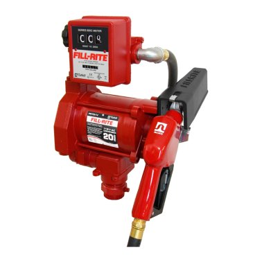 Fill-Rite FR701VA Fuel Transfer Pump, 15GPM, 115VAC 60Hz, w/Discharge Hose, Automatic Nozzle & 807C Mechanical Gallon Meter