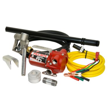 Fill-Rite RD1212NP Portable Fuel Transfer Pump, 12GPM, 12VDC, w/Discharge Hose, Suction Tube & Manual Nozzle