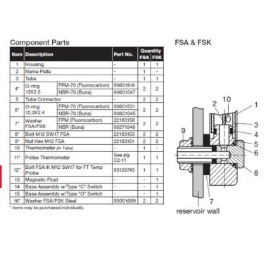 Buy FSA-254-1.1/FT200/12 - Hydac Fluid Level Indicator (700080) 700080 Hydac Fluid Level Indicator_3