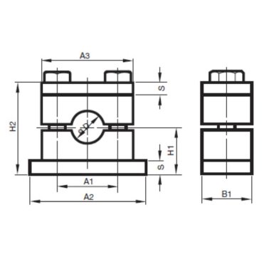 HRS 1 S1TM 15 PP A4 M Hydac Heavy Duty Single Clamp (442915)_2