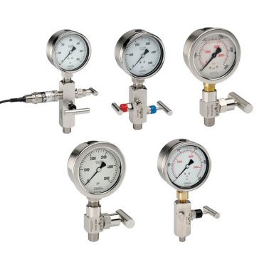 Buy 25-901-2.5-BAR/PSI-G1/4 NOSHOK, Inc. 0 to 2.5 bar Range Acrylonitrile Butadiene Styrene (ABS) and Stainless Steel Liquid Filled Gauge 25-901-2.5-BAR/PSI-G1/4 Assembly Options