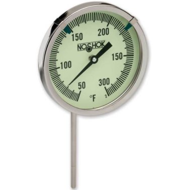 Buy 50-310-090-0/300-C NOSHOK, Inc. 5" Dial Size Industrial Type Bimetal Thermometer with External Reset, Sanitary Tri-Clamp 50-310-090-0/300-C Glow Dial GD