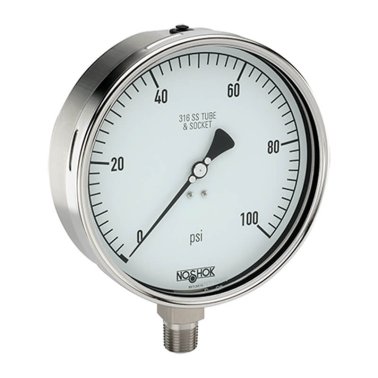 Buy 60-500-1500-PSI/BAR NOSHOK, Inc. 0 to 1,500 psi Range All Stainless Steel Dry and Liquid Filled Pressure Gauge 60-500-1500-PSI/BAR 60 400 100 psi