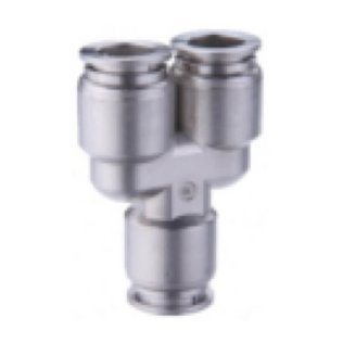 X-S6-NPY3/8 AirTAC Union "Y", Push-In Fitting