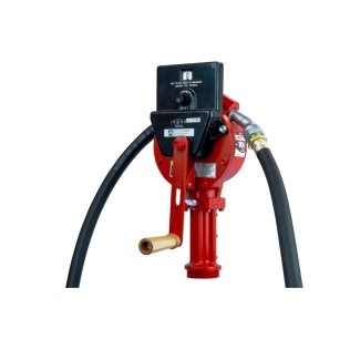 Fill-Rite FR112CL Rotary Hand Fuel Transfer Pump, 10GPM per 100 Revolutions, Liter Counter, Hose, Nozzle, Suction Tube & Vacuum Breaker