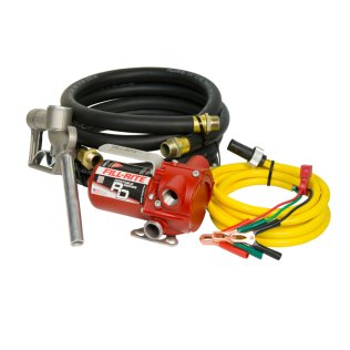 Fill-Rite RD1212NH Portable Fuel Transfer Pump, 12GPM, 12VDC, w/Discharge & Suction Hoses, Manual Nozzle