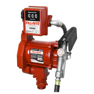 Fill-Rite FR701VGL Fuel Transfer Pump, 57LPM, 220VAC 50/60Hz, w/Discharge Hose, Manual Nozzle & 807C Mechanical Liter Meter