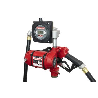 Fill-Rite NX25-120NB-AC Fuel Transfer Pump, 25GPM / 95LPM, Continuous Duty, 120VAC, w/Discharge Hose, Automatic Nozzle & Digital Pulse Meter