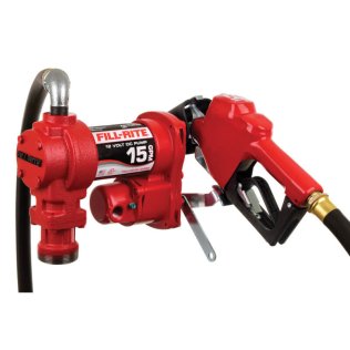 Fill-Rite FR1210HA Fuel Transfer Pump, 15GPM, 12VDC, w/Automatic Nozzle, Discharge Hose & Suction Pipe